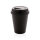 Wiederverwendbarer doppelwandiger Kaffeebecher 300ml Farbe: schwarz