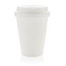 Wiederverwendbarer doppelwandiger Kaffeebecher 300ml Farbe: weiß