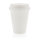 Wiederverwendbarer doppelwandiger Kaffeebecher 300ml Farbe: weiß