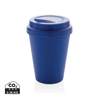 Wiederverwendbarer doppelwandiger Kaffeebecher 300ml Farbe: blau