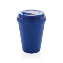 Wiederverwendbarer doppelwandiger Kaffeebecher 300ml Farbe: blau