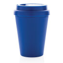 Wiederverwendbarer doppelwandiger Kaffeebecher 300ml Farbe: blau