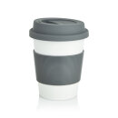 ECO PLA Kaffeebecher Farbe: grau, weiß