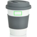 ECO PLA Kaffeebecher Farbe: grau, weiß