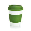 ECO PLA Kaffeebecher Farbe: grün, weiß