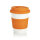 ECO PLA Kaffeebecher Farbe: orange, weiß