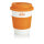 ECO PLA Kaffeebecher Farbe: orange, weiß