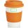 ECO PLA Kaffeebecher Farbe: orange, weiß