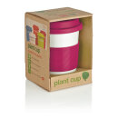 ECO PLA Kaffeebecher Farbe: rosa, weiß