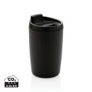 GRS recycelter PP-Becher mit Flip-Deckel Farbe: schwarz