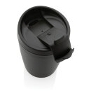 GRS recycelter PP-Becher mit Flip-Deckel Farbe: schwarz