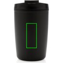 GRS recycelter PP-Becher mit Flip-Deckel Farbe: schwarz