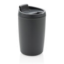 GRS recycelter PP-Becher mit Flip-Deckel Farbe: anthrazit