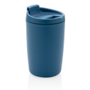 GRS recycelter PP-Becher mit Flip-Deckel Farbe: blau