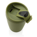 GRS recycelter PP-Becher mit Flip-Deckel Farbe: grün