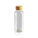 GRS rPET Flasche mit Bambus-Deckel Farbe: transparent