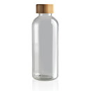 GRS rPET Flasche mit Bambus-Deckel Farbe: transparent