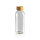 GRS rPET Flasche mit Bambus-Deckel Farbe: transparent