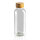 GRS rPET Flasche mit Bambus-Deckel Farbe: transparent