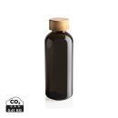 GRS rPET Flasche mit Bambus-Deckel Farbe: schwarz
