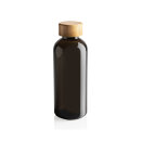 GRS rPET Flasche mit Bambus-Deckel Farbe: schwarz