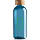 GRS rPET Flasche mit Bambus-Deckel Farbe: blau