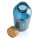 GRS rPET Flasche mit Bambus-Deckel Farbe: blau