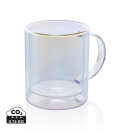 Doppelwandiger Deluxe-Becher aus galvanisiertem Glas Farbe: transparent