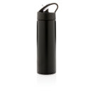 Sport Edelstahlflasche mit Trinkvorrichtung Farbe: schwarz