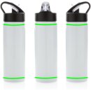 Sport Edelstahlflasche mit Trinkvorrichtung Farbe: weiß
