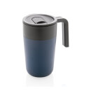 GRS recycelte PP und Stainless Steel Tasse mit Griff Farbe: navy blau