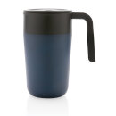 GRS recycelte PP und Stainless Steel Tasse mit Griff Farbe: navy blau