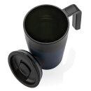 GRS recycelte PP und Stainless Steel Tasse mit Griff Farbe: navy blau