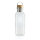 GRS rPET Flasche with Bambusdeckel und Griff Farbe: transparent