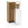 GRS rPET Flasche with Bambusdeckel und Griff Farbe: transparent