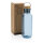 GRS rPET Flasche with Bambusdeckel und Griff Farbe: blau