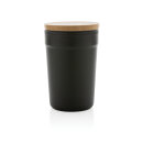 GRS rPP-Becher mit Bambusdeckel Farbe: schwarz