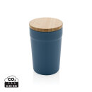 GRS rPP-Becher mit Bambusdeckel Farbe: blau