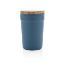 GRS rPP-Becher mit Bambusdeckel Farbe: blau