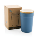 GRS rPP-Becher mit Bambusdeckel Farbe: blau