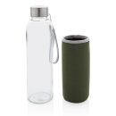 Glasflasche mit Neopren-Sleeve Farbe: grün