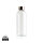 Auslaufsichere Trinkflasche mit Metalldeckel Farbe: transparent