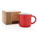 Vintage Keramiktasse Farbe: rot