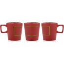Moderne Keramik Kaffeetasse Farbe: rot