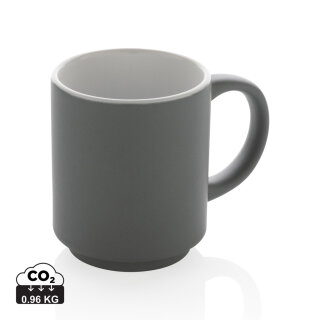 Stapelbare Keramiktasse Farbe: grau