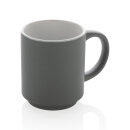 Stapelbare Keramiktasse Farbe: grau