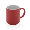 Stapelbare Keramiktasse Farbe: rot