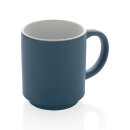 Stapelbare Keramiktasse Farbe: blau