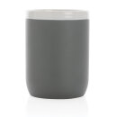 Keramiktasse mit weißem Rand Farbe: grau, weiß