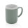 Keramiktasse mit weißem Rand Farbe: grün, weiß